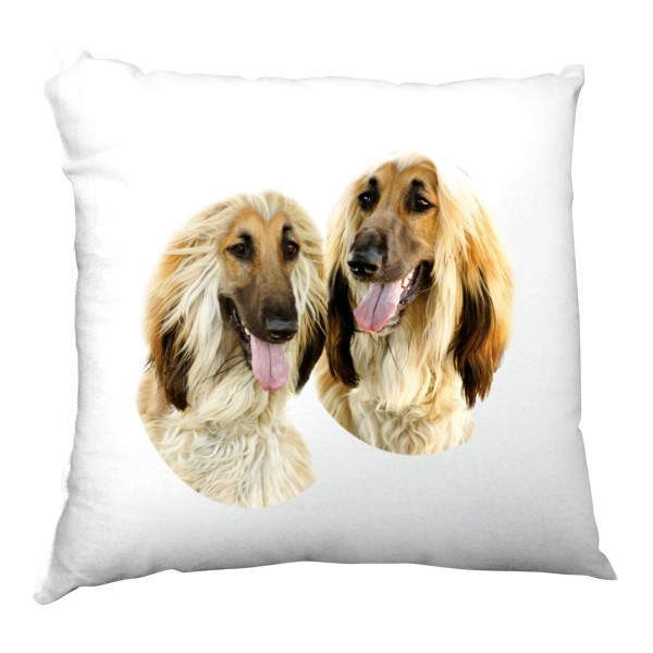 Polštář saténový s potiskem Afgánský chrt