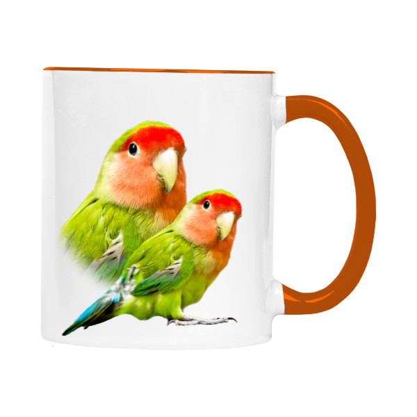 Hrnek malý barevný s potiskem Agapornis