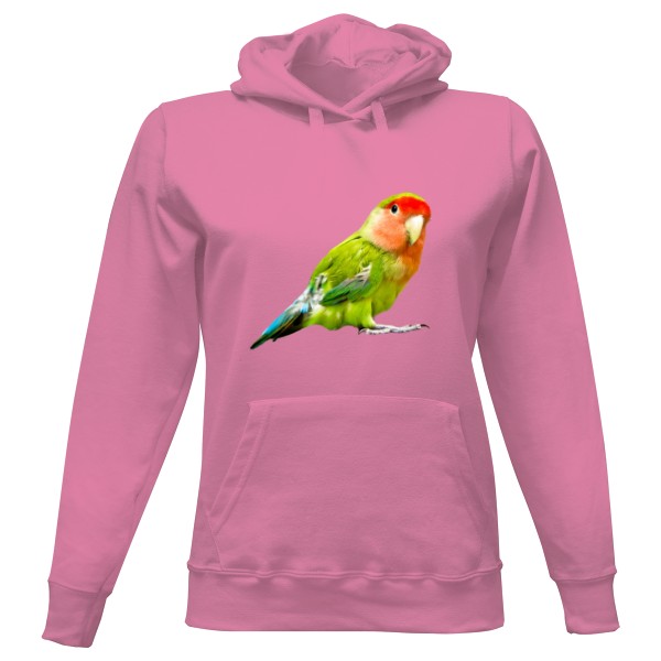 Dámská mikina s kapucí s potiskem Agapornis
