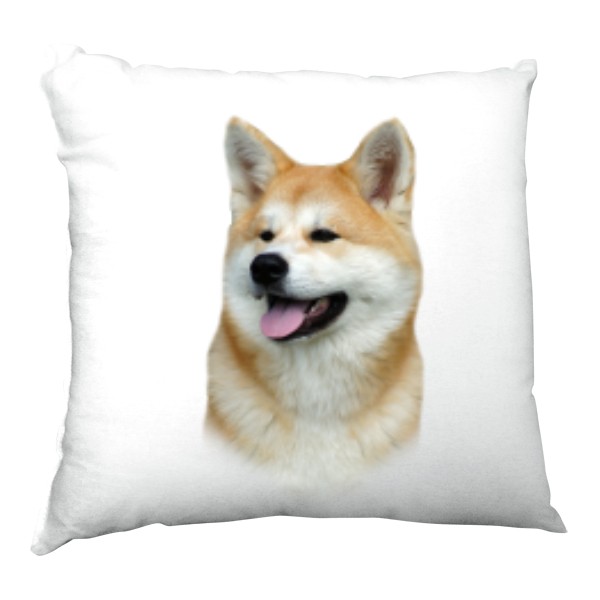 Polštář saténový s potiskem Akita inu
