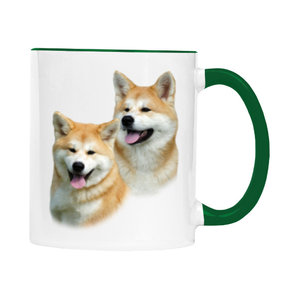 Hrnek malý barevný s potiskem Hrnek - Akita inu