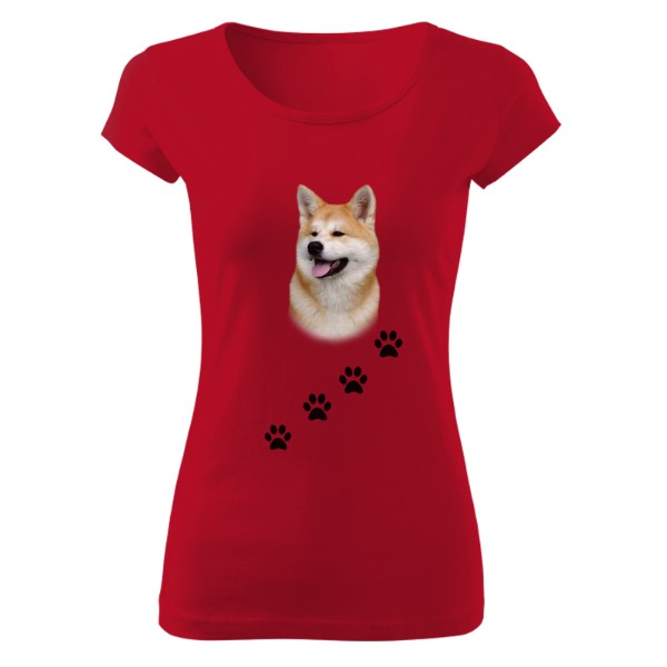 Tričko s potiskem Akita inu