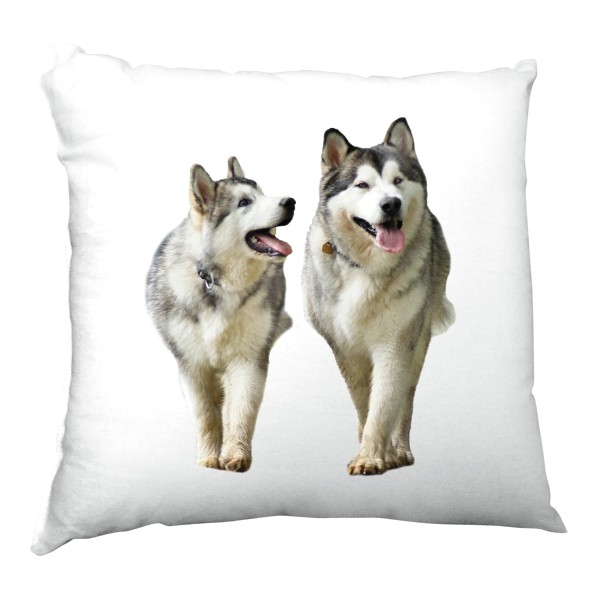 Polštář saténový s potiskem Aljašský malamut