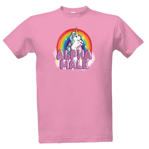 Tričko s potiskem Alpha Jednorožec