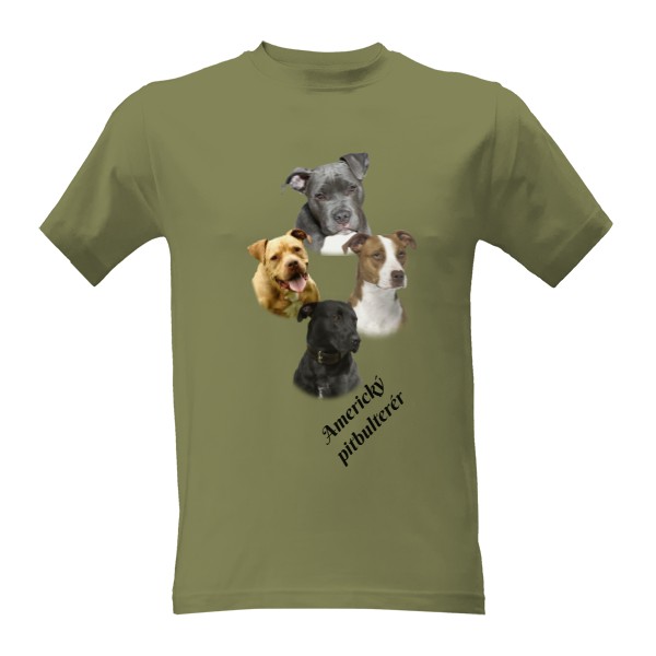 Tričko s potiskem Americký pitbull teriér 
