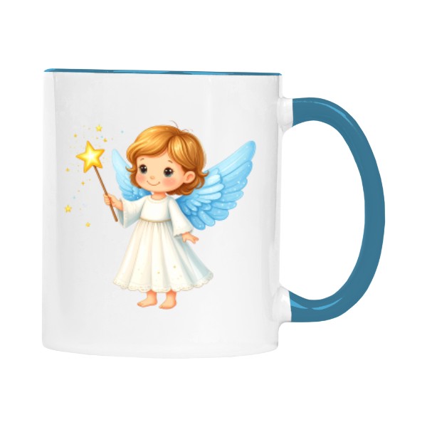 Hrnek malý barevný s potiskem Andílek