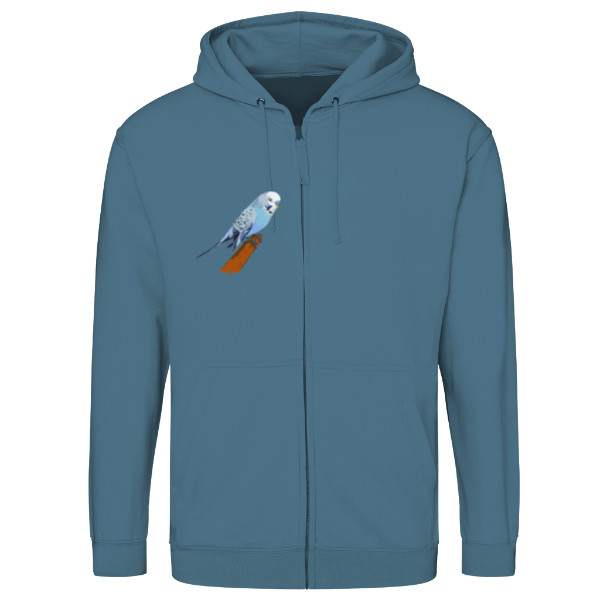 Mikina na zip unisex s potiskem Andulka vlnkovaná