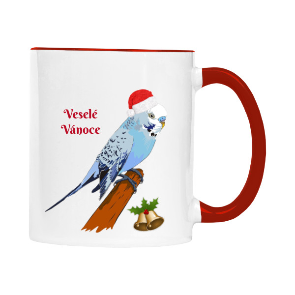 Hrnek malý barevný s potiskem Andulka vlnkovaná