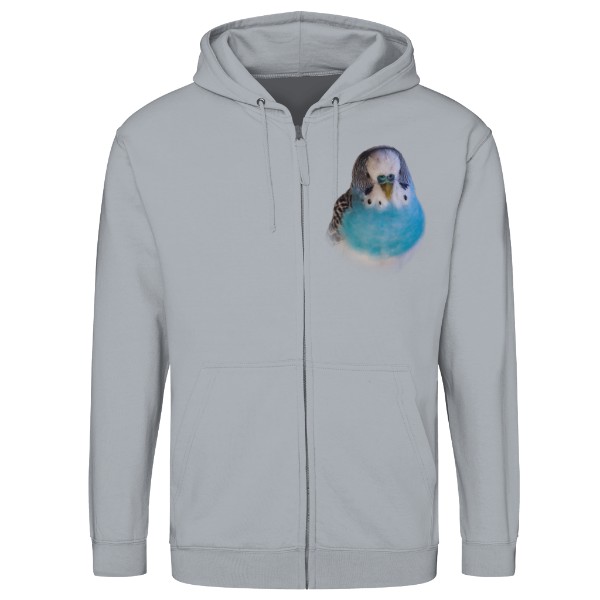 Mikina na zip unisex s potiskem Andulka vlnkovaná