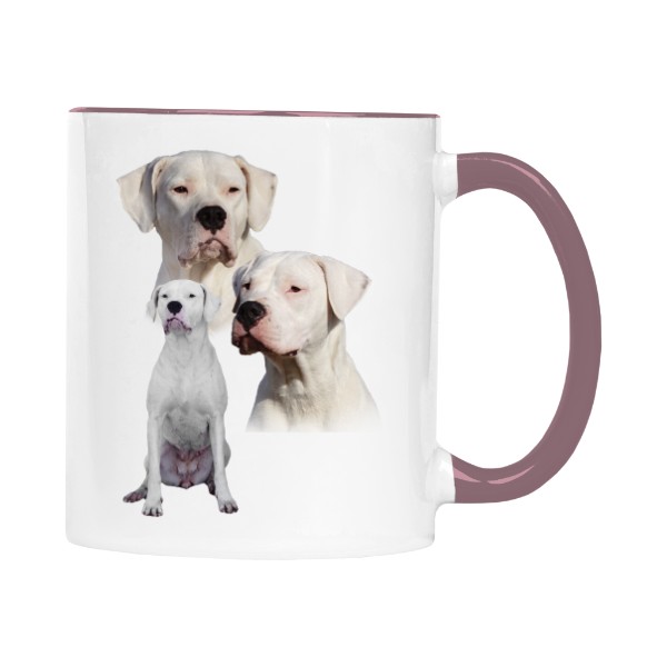 Hrnek malý barevný s potiskem Argentinská doga