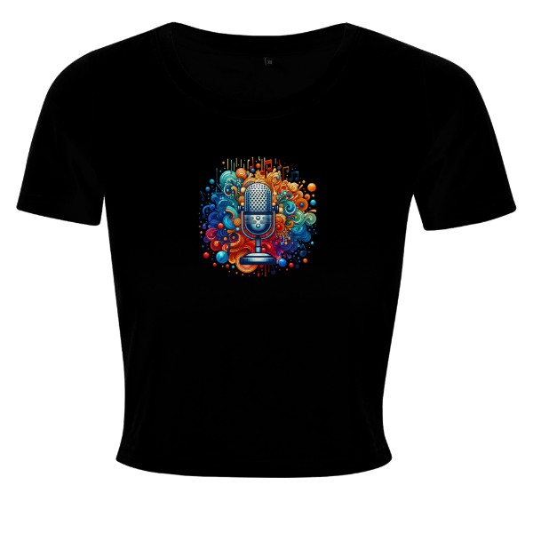 Tričko s potiskem Barevný mikrofon