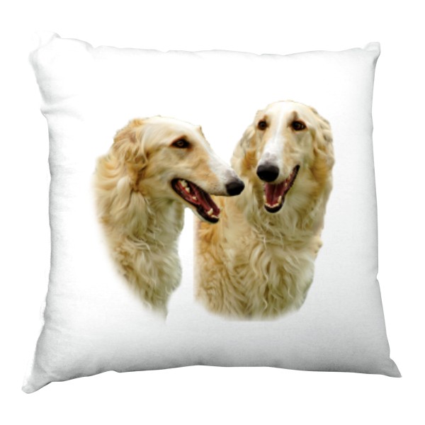 Polštář saténový s potiskem Barzoj