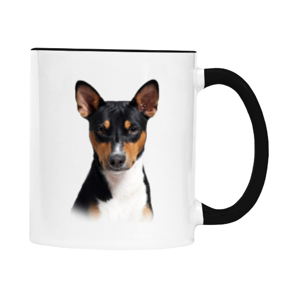 Hrnek malý barevný s potiskem Basenji