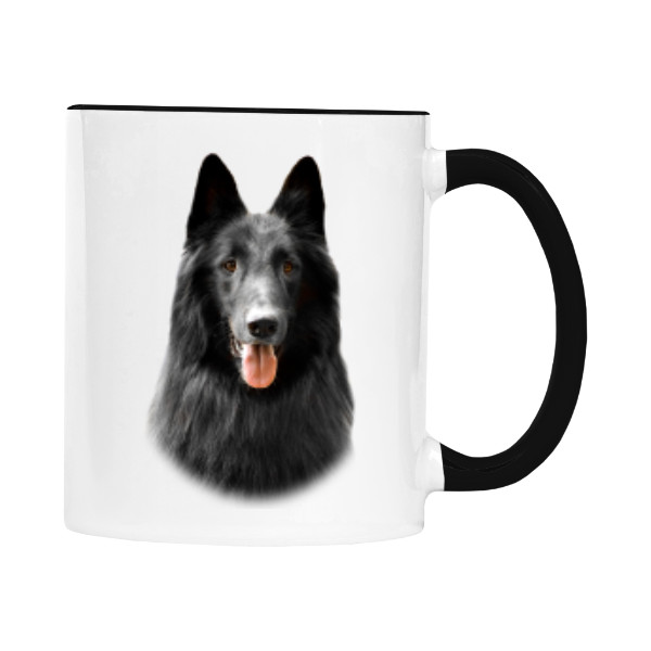 Hrnek malý barevný s potiskem Belgický ovčák