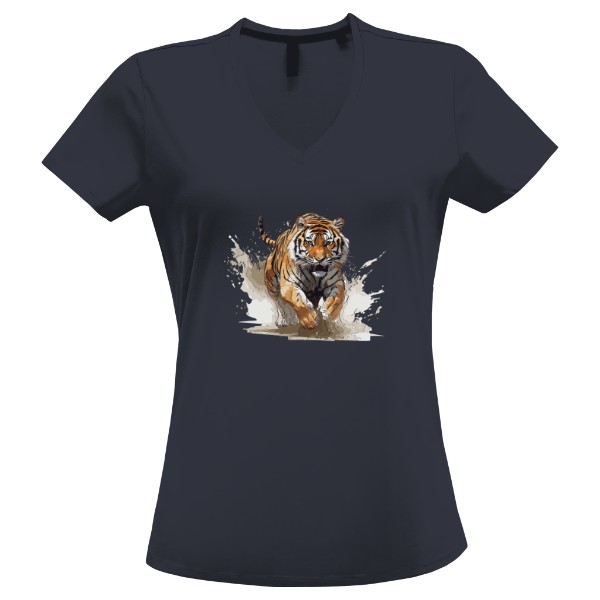 Tričko s potiskem Běžící tygr