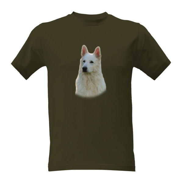 Tričko s potiskem Bílý švýcarský ovčák