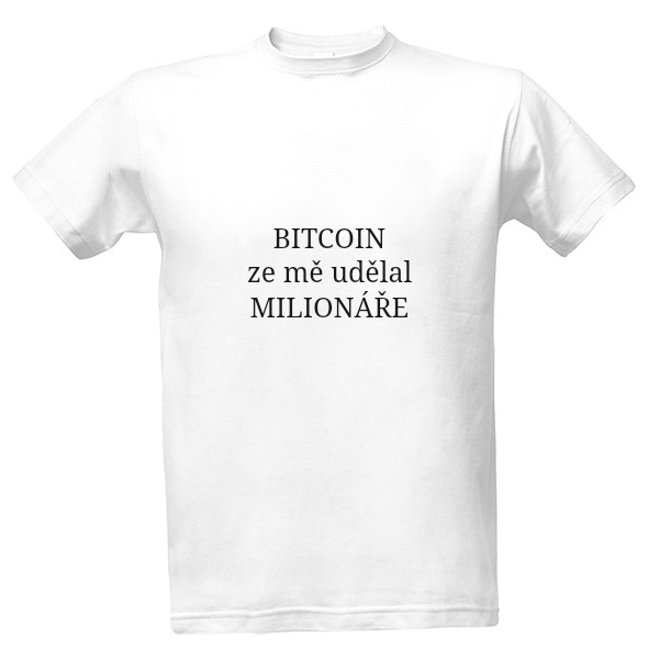 Tričko s potiskem Bitcoin