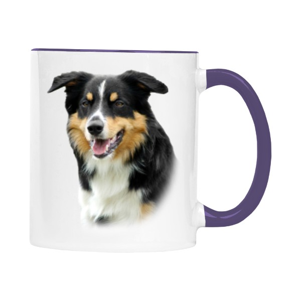 Hrnek malý barevný s potiskem Border kolie 