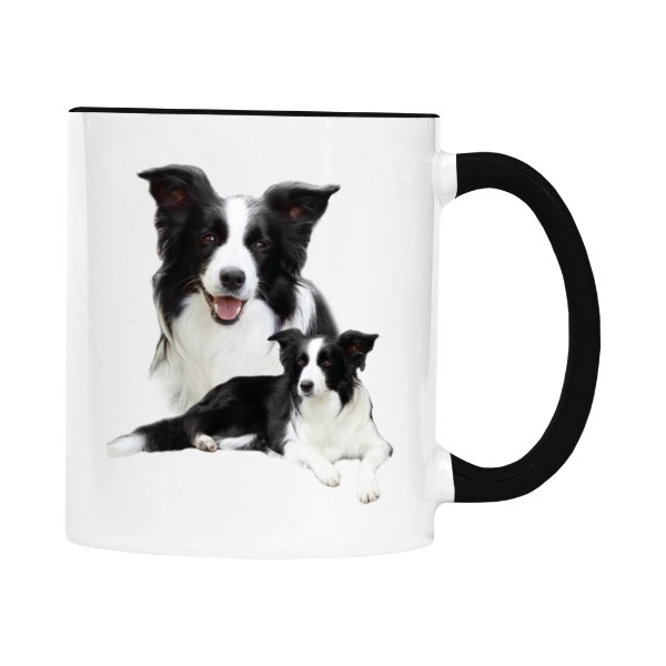 Hrnek malý barevný s potiskem Border kolie 