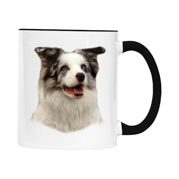 Hrnek malý barevný s potiskem Border kolie 