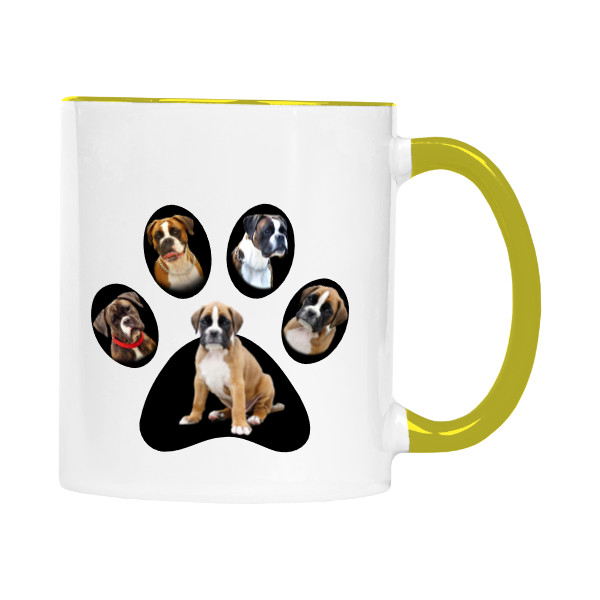 Hrnek malý barevný s potiskem Německý boxer