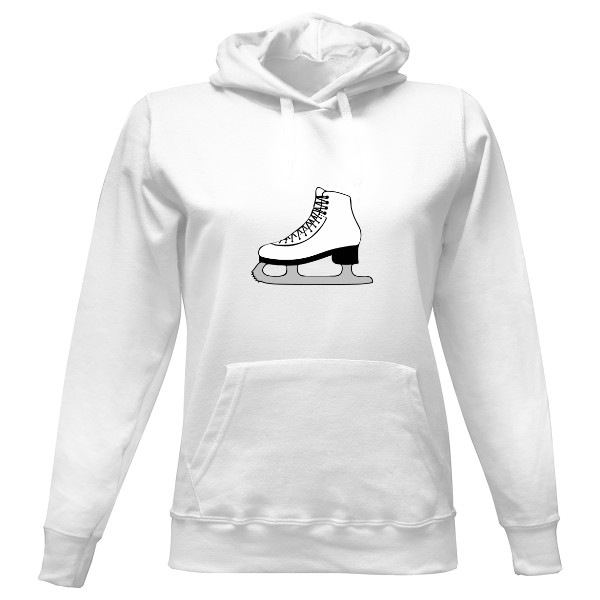 Dámská mikina s kapucí s potiskem Brusle