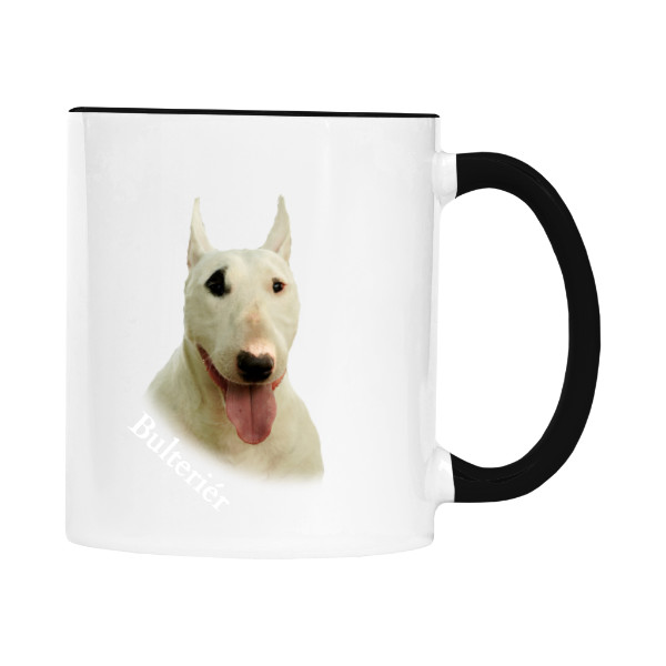 Hrnek malý barevný s potiskem Bulteriér