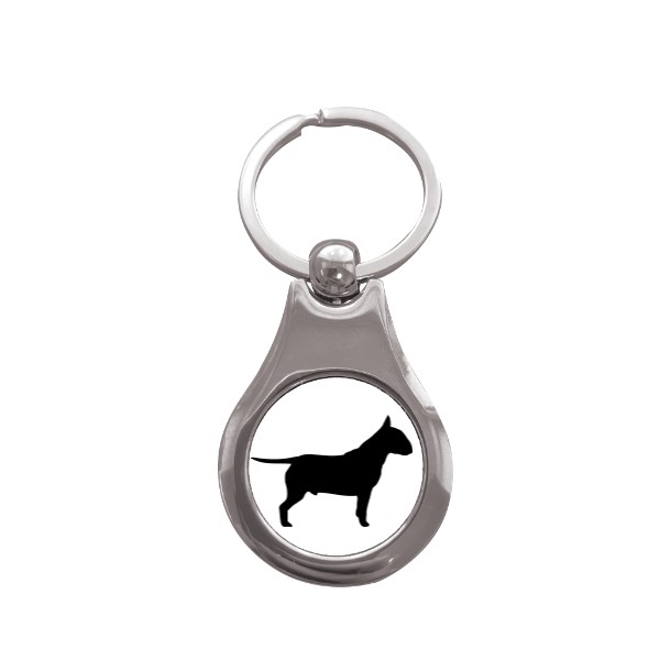 Přívěsek na klíče kolečko s potiskem Bulteriér