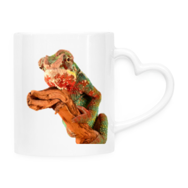 Hrnek srdce s potiskem Chameleon