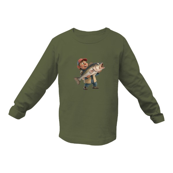 Tričko s potiskem Chlapec s rybou