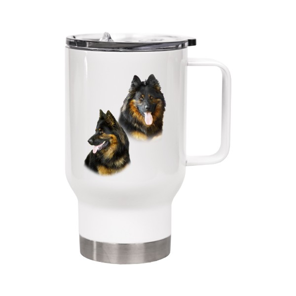 Cestovní termohrnek s uchem s potiskem Chodský pes