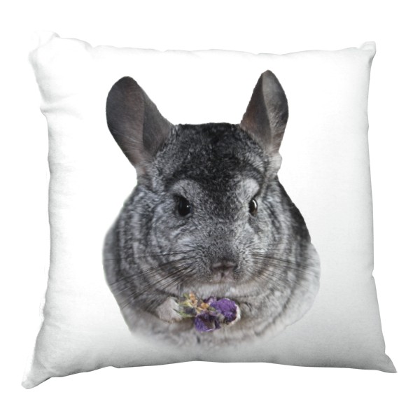 Polštář saténový s potiskem Činčila