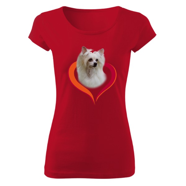 Tričko s potiskem Čínský chocholatý pes-Labutěnka