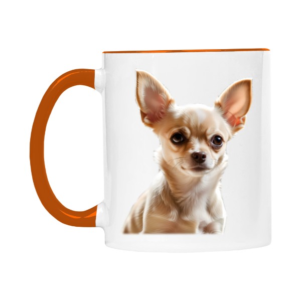 Hrnek malý barevný s potiskem Čivava 