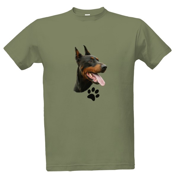 Tričko s potiskem Dobrman