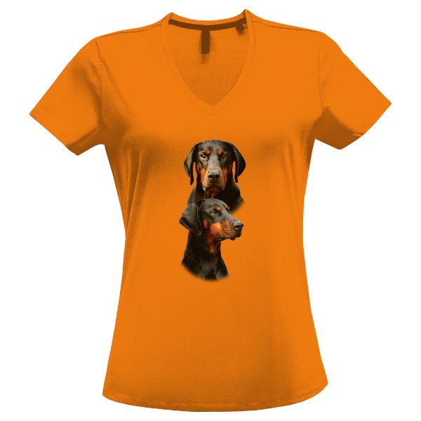 Tričko s potiskem Dobrman