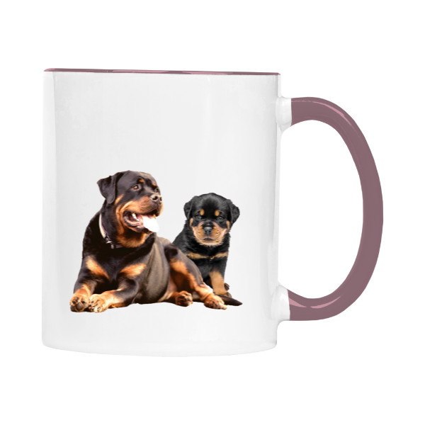 Hrnek malý barevný s potiskem Rotvajler 