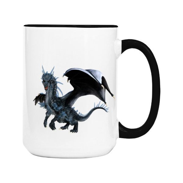 Hrnek velký barevný s potiskem Drak 