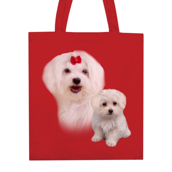 Nákupní taška unisex s potiskem Maltézský psík