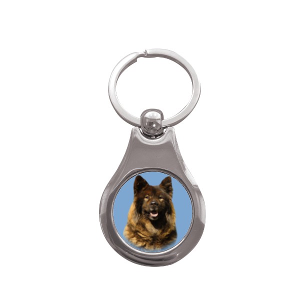 Přívěsek na klíče kolečko s potiskem Eurasier
