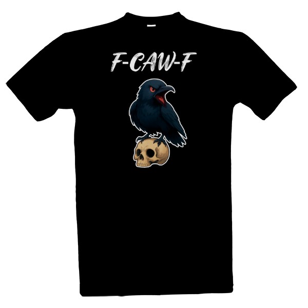 Tričko s potiskem F-CAW-F bílý obrys