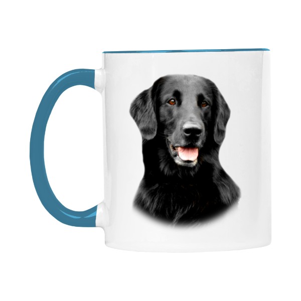 Hrnek malý barevný s potiskem Flat Coated Retriever 