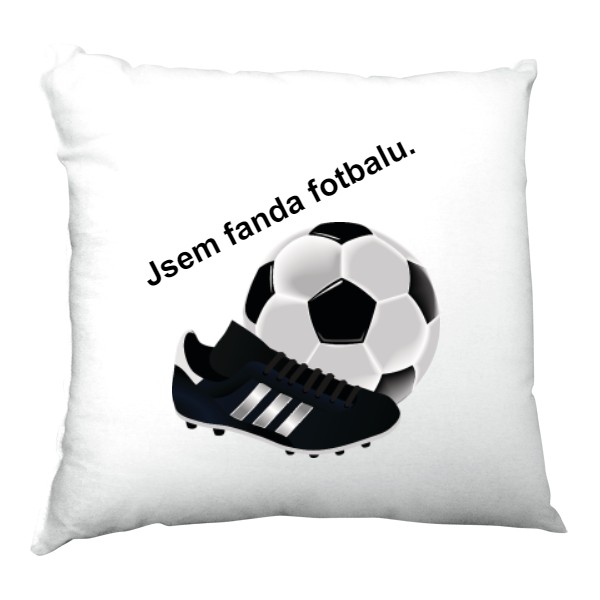Polštář saténový s potiskem Fanda fotbalu