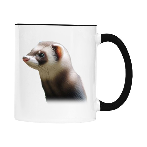 Hrnek malý barevný s potiskem Fretka