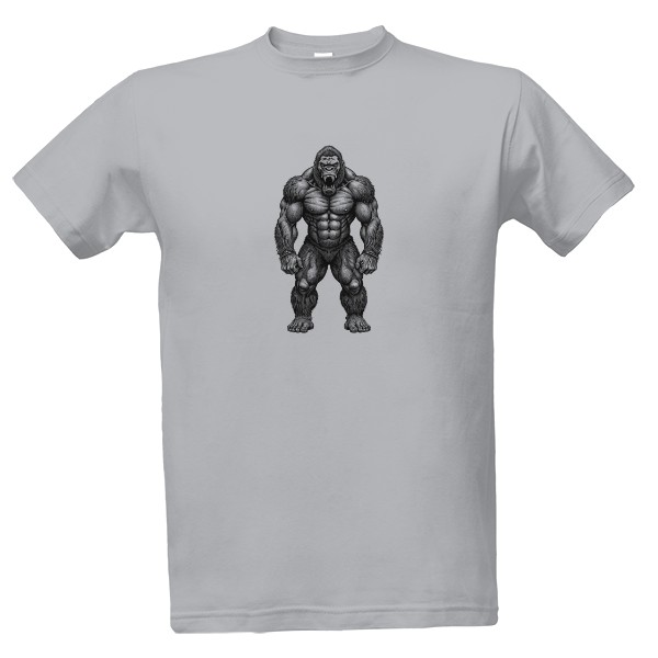 Tričko s potiskem Gorila zuří