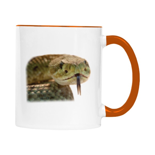 Hrnek malý barevný s potiskem Had