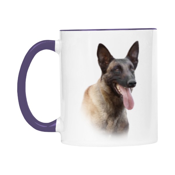 Hrnek malý barevný s potiskem Belgický ovčák Malinois