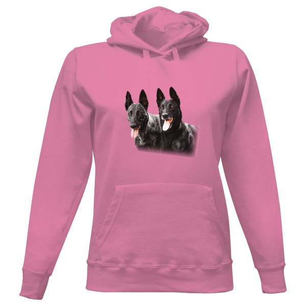 Dámská mikina s kapucí s potiskem Holandský ovčák