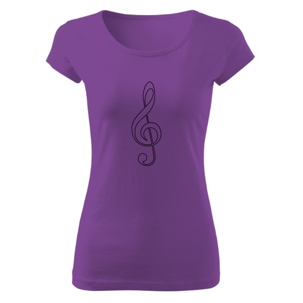 Tričko s potiskem Houslový klíč