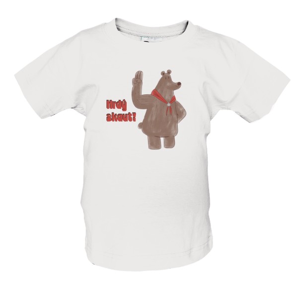 Tričko s potiskem hrdý skaut (medvídek)